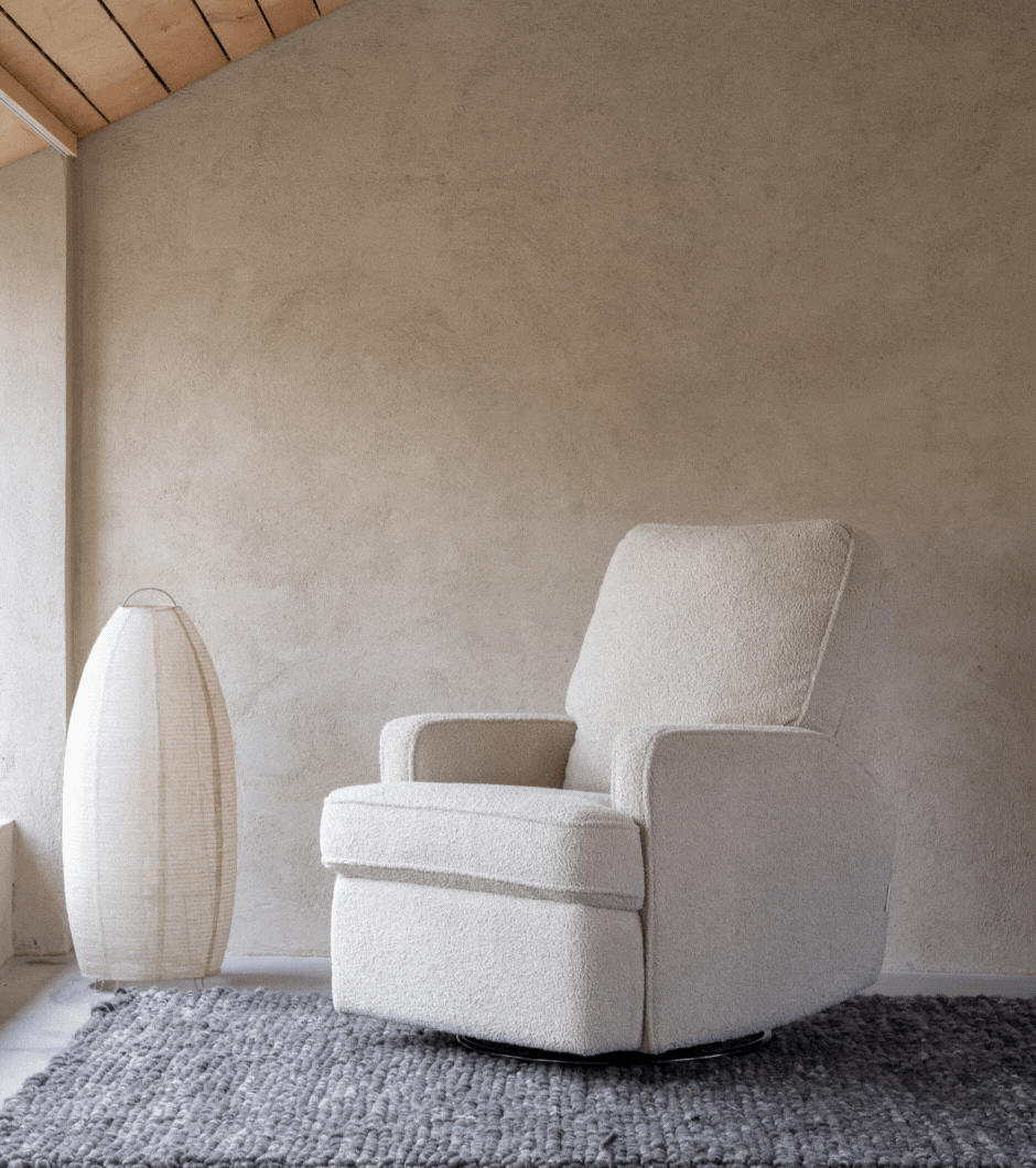 QUAX-Fauteuil Inclinable - Swivel & Gliding - Teddy Taupe