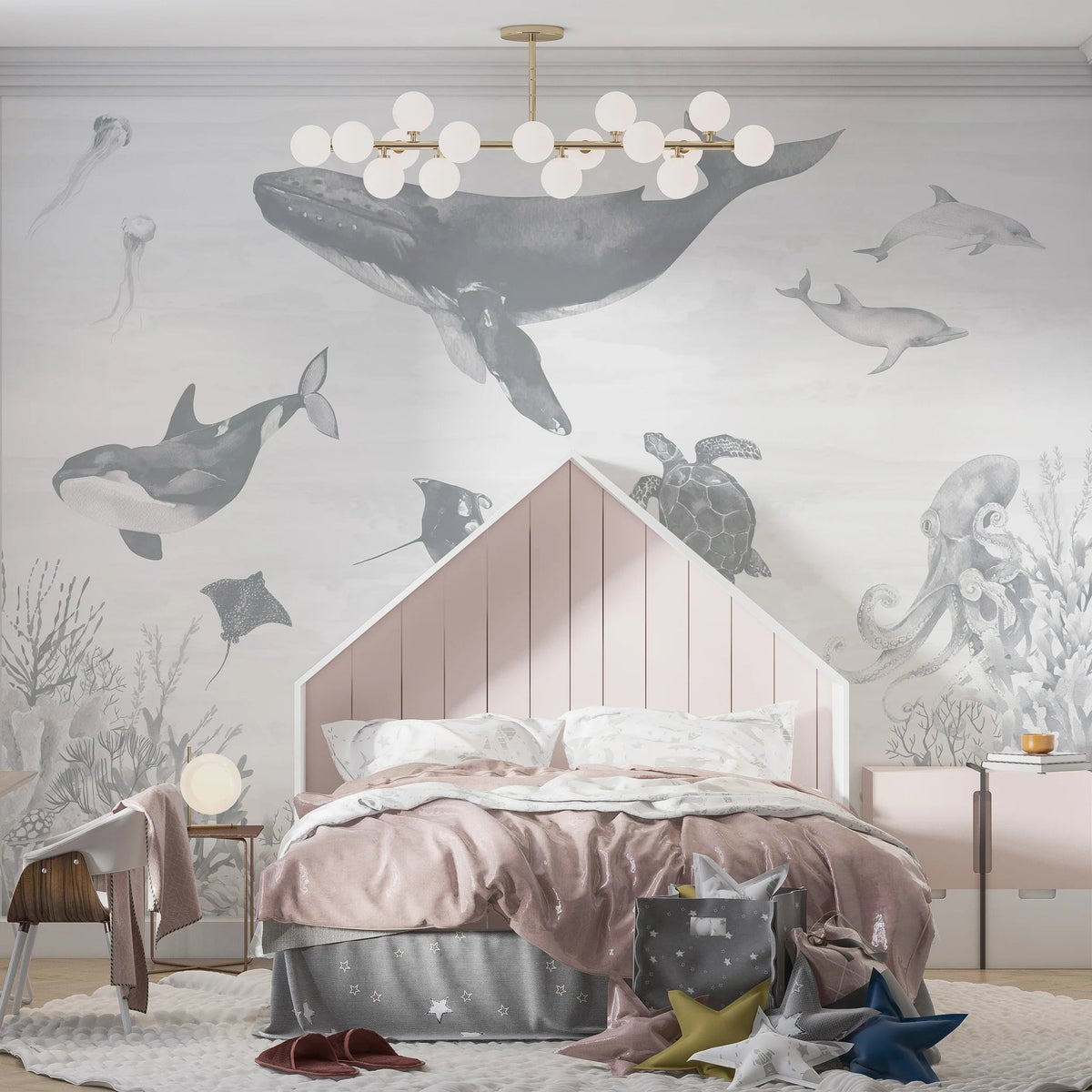 MUNKS & ME-Papier Peint Chambre Enfant Magie De L'océan - Bleu