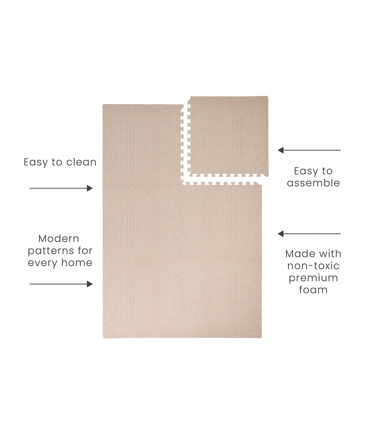TODDLEKIND-Premium Foam Playmats | Deco - Latte