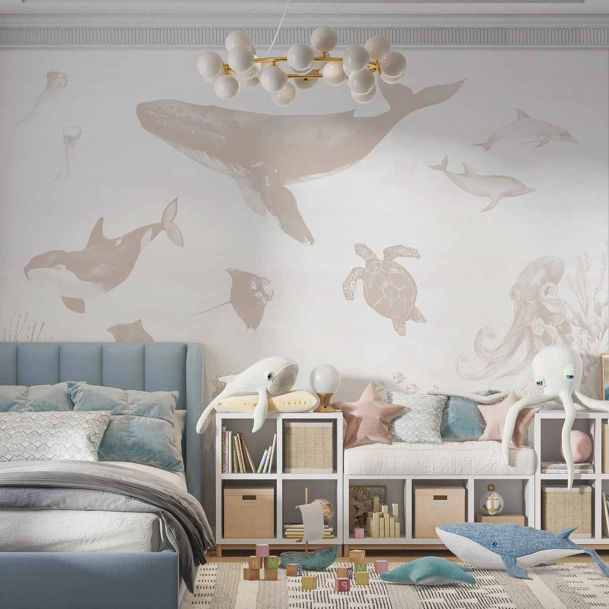 MUNKS & ME-Papier Peint Chambre Enfant Magie De L'océan - Neutre