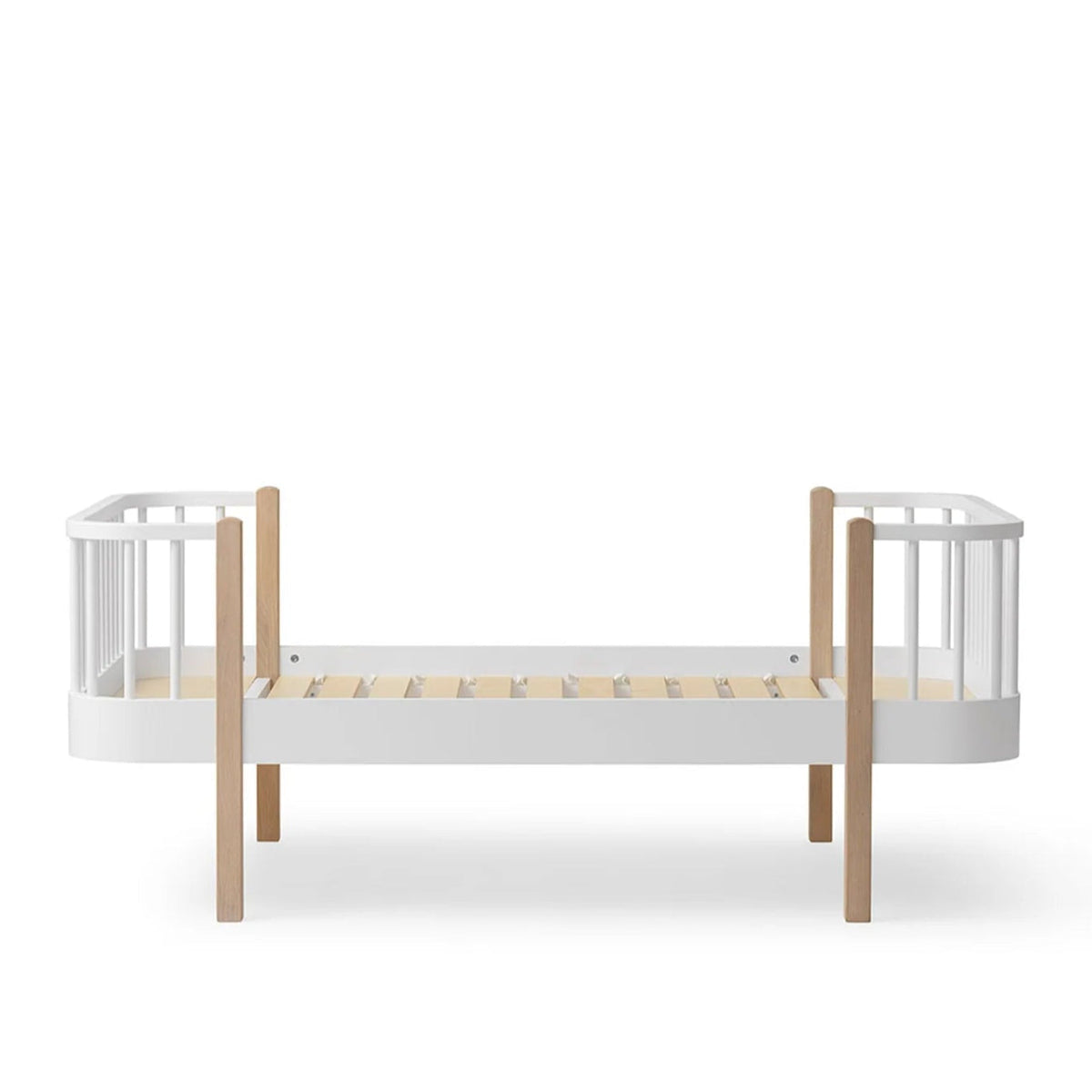 OLIVER FURNITURE-Lit Junior Wood Original 90 x 160 Cm, Blanc/Chêne