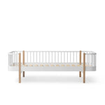 OLIVER FURNITURE-Lit Banquette Wood Original, Blanc/Chêne