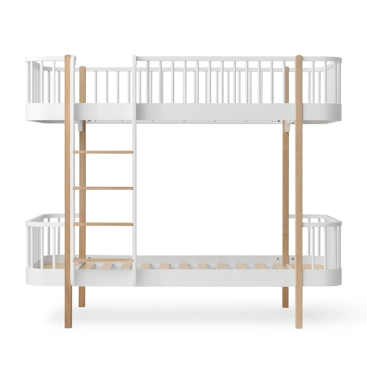 OLIVER FURNITURE-Lit Superposé Wood Original, Blanc/Chêne