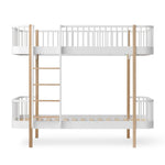 OLIVER FURNITURE-Lit Superposé Wood Original, Blanc/Chêne