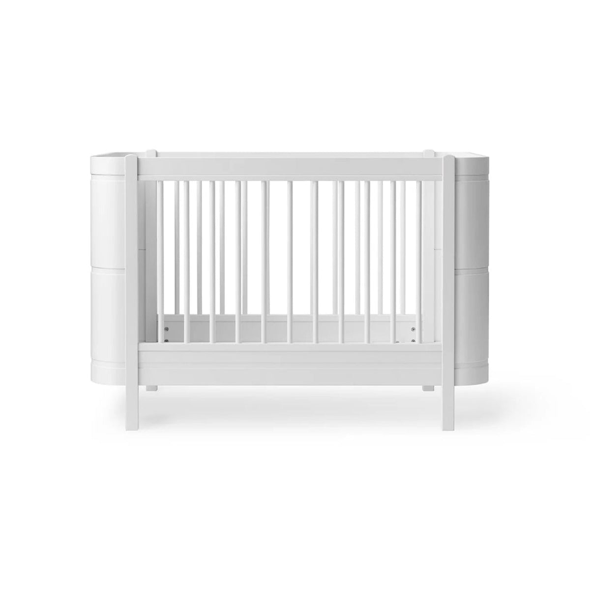 OLIVER FURNITURE-Lit Bébé Évolutif Wood Mini+, Avec Kit Junior Inclus, Blanc