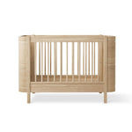 OLIVER FURNITURE-Lit Bébé Évolutif Wood Mini+ Avec Kit Junior Inclus, Chêne