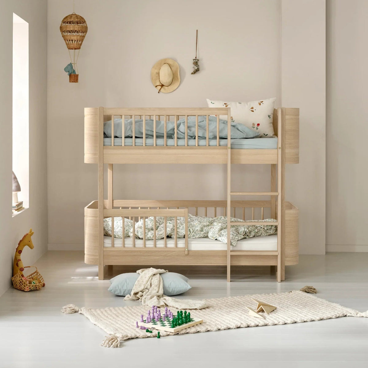 Lit Superposé Mi-haut Wood Mini+, Chêne OLIVER FURNITURE