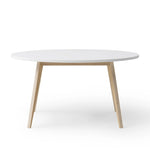 OLIVER FURNITURE-Table Wood PingPong, Blanc/Chêne