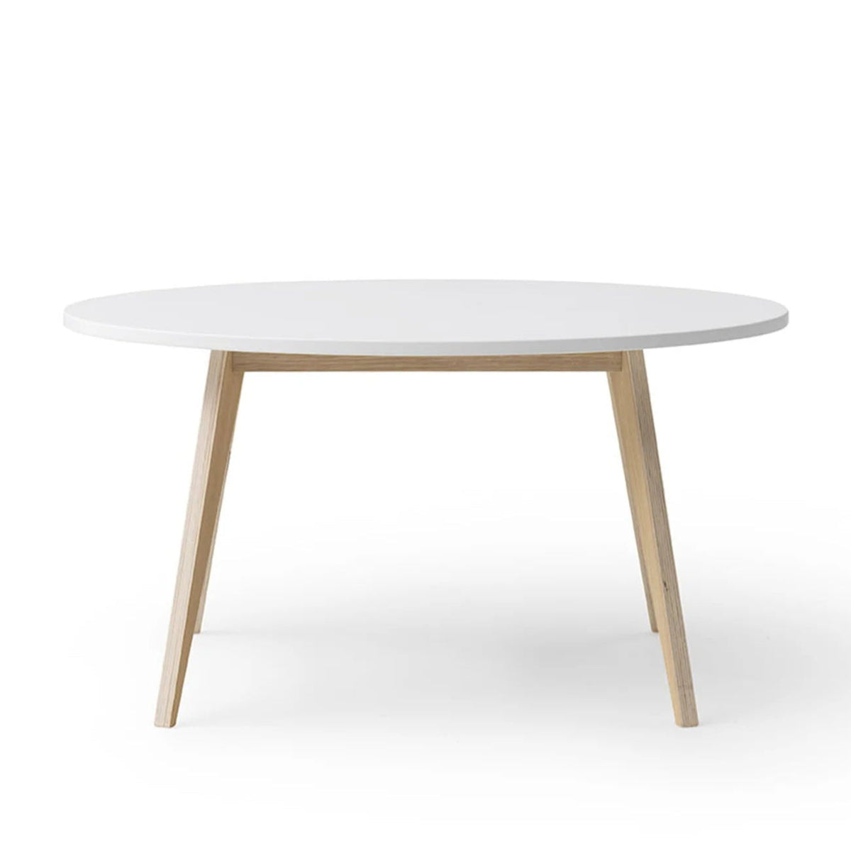 OLIVER FURNITURE-Table Wood PingPong, Blanc/Chêne