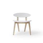OLIVER FURNITURE-Chaise Wood PingPong, Blanc/Chêne