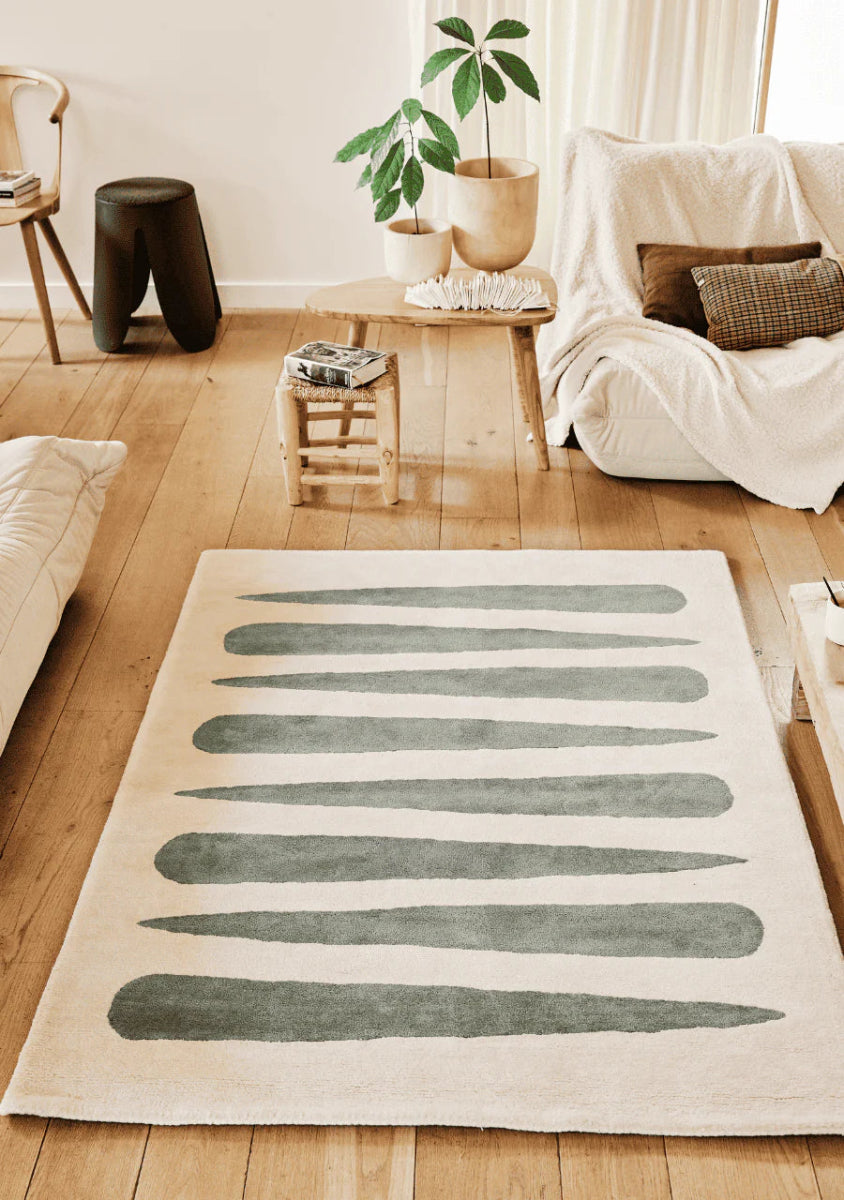 BLEUU-STUDIO-Tapis Enfant Mikado Kaki 140 x 200 Cm
