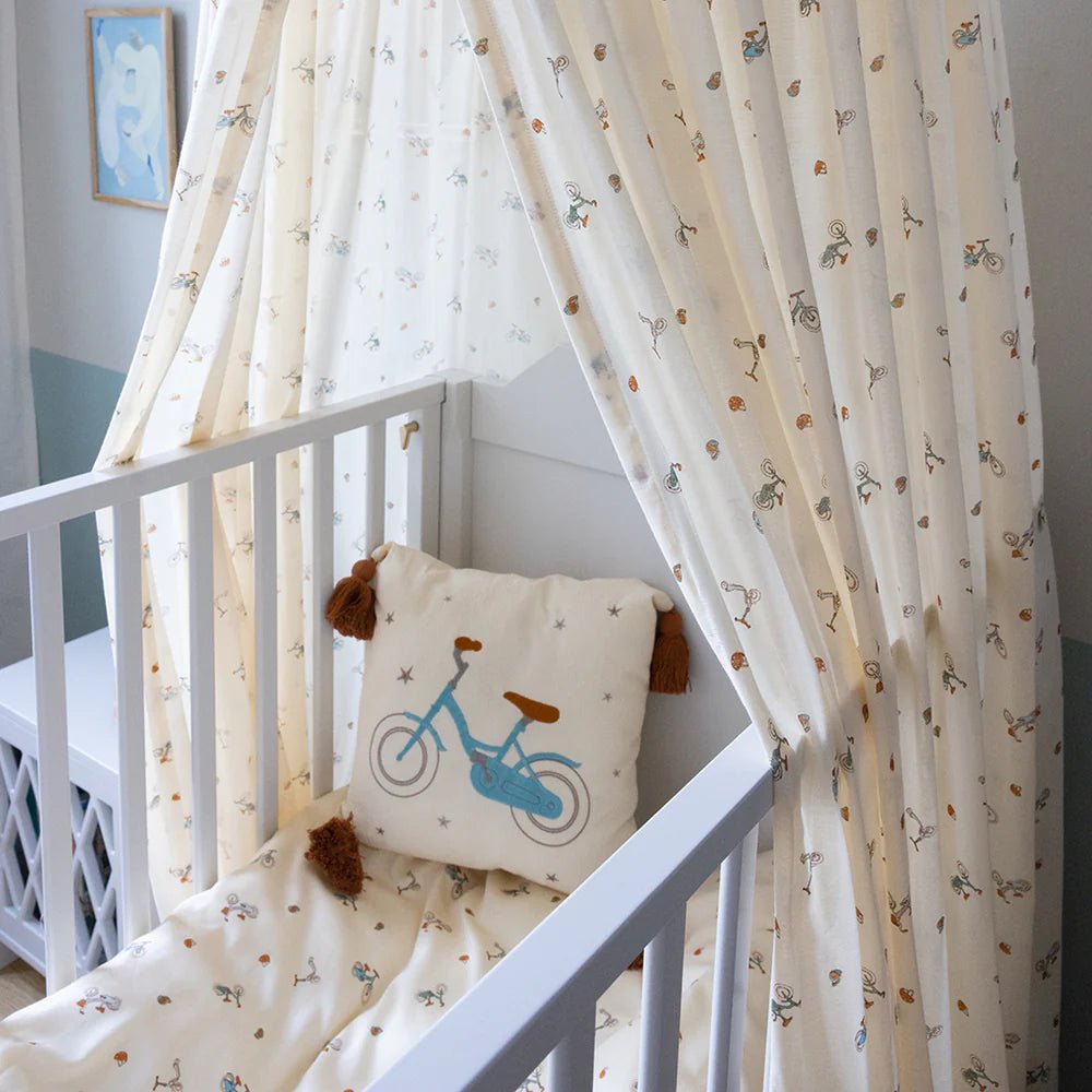 CAM CAM-Coussin Brodé Pour Enfants - Ocs -Vélo