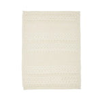CAM CAM-Plaid Bébé En Tricot Pointelle - Gots - Blanc Cassé