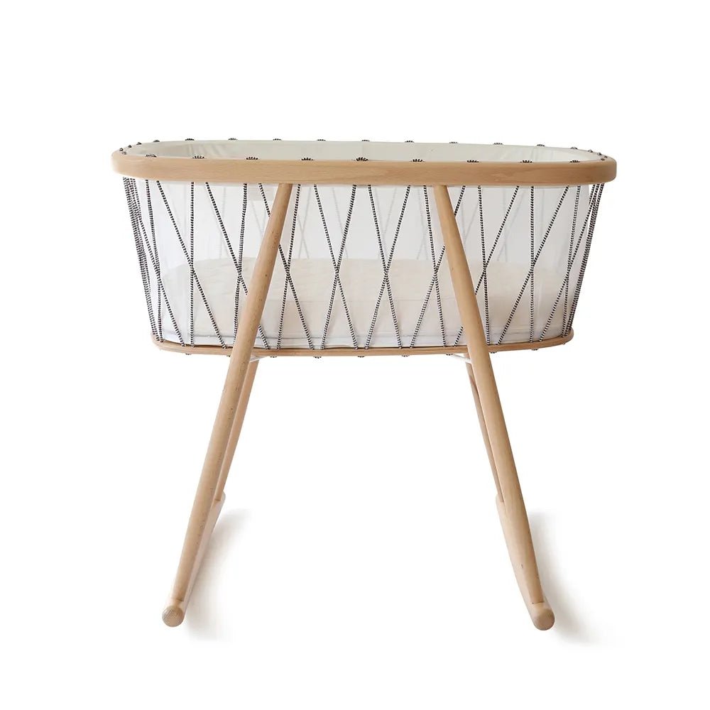 CHARLIE CRANE-Berceau KUMI / Cocon Mesh / Lacets Black & White / Matelas coco naturel
