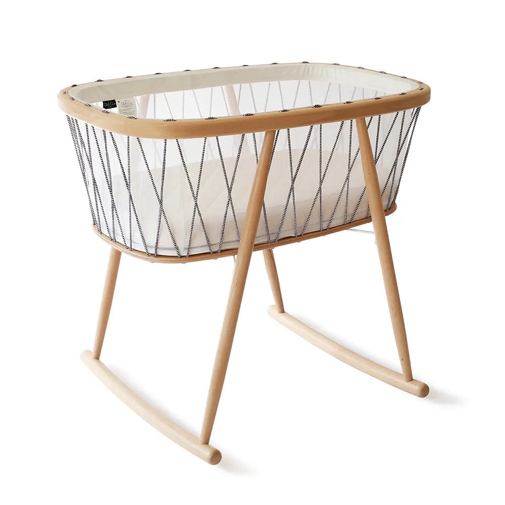 CHARLIE CRANE-Berceau Kumi / Cocon Mesh / Lacets Black & White / Matelas Mousse