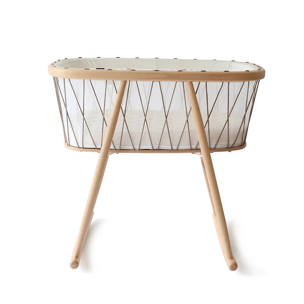 CHARLIE CRANE-Berceau KUMI / Cocon Mesh / Lacets Hazelnut / Matelas coco naturel