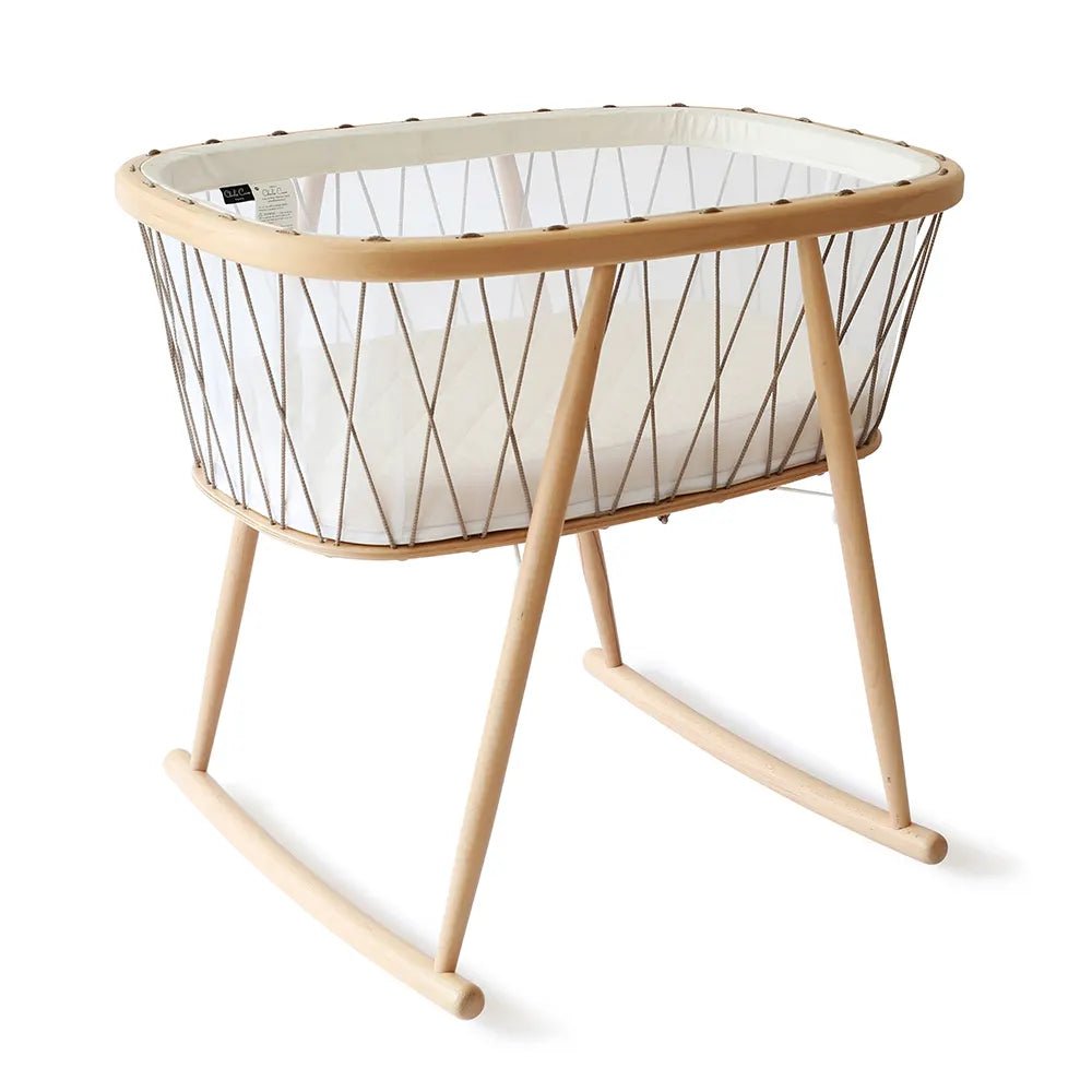 CHARLIE CRANE-Berceau KUMI / Cocon Mesh / Lacets Hazelnut / Matelas coco naturel