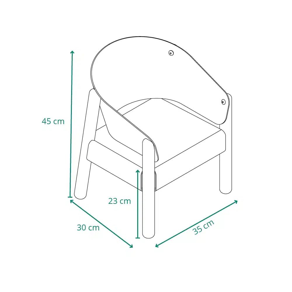 CHARLIE CRANE-Chaise Saba Fur En Hêtre Brut