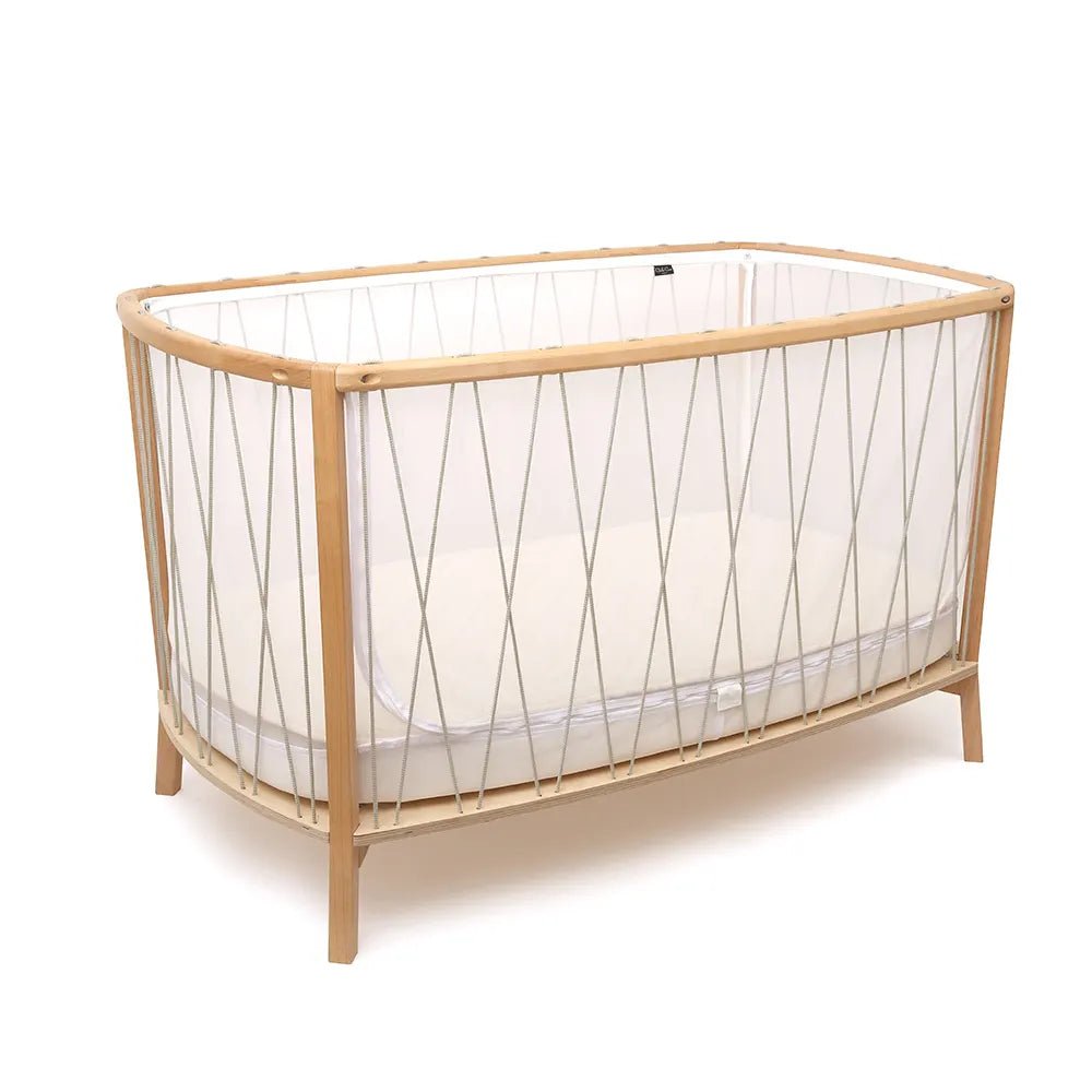 CHARLIE CRANE-Lit KIMI 120 Avec Matelas Coco Naturel + Surmatelas + Lacets Lichen