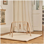 CHARLIE CRANE-Set d'Éveil Complet : Tapis TAMI Milk + Arche NAHO & Jouets en Bois