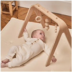 CHARLIE CRANE-Set d'Éveil Complet : Tapis TAMI Milk + Arche NAHO & Jouets en Bois