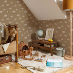 DEKORNIK-Papier Peint Pour Enfants Beige Prairie Féerique