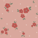 DEKORNIK-Papier Peint Pour Enfants Floral Draw Rose Rouge