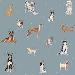 DEKORNIK-Papier Peint Pour Enfants Les Chiens Sont Le Meilleur - Bleu