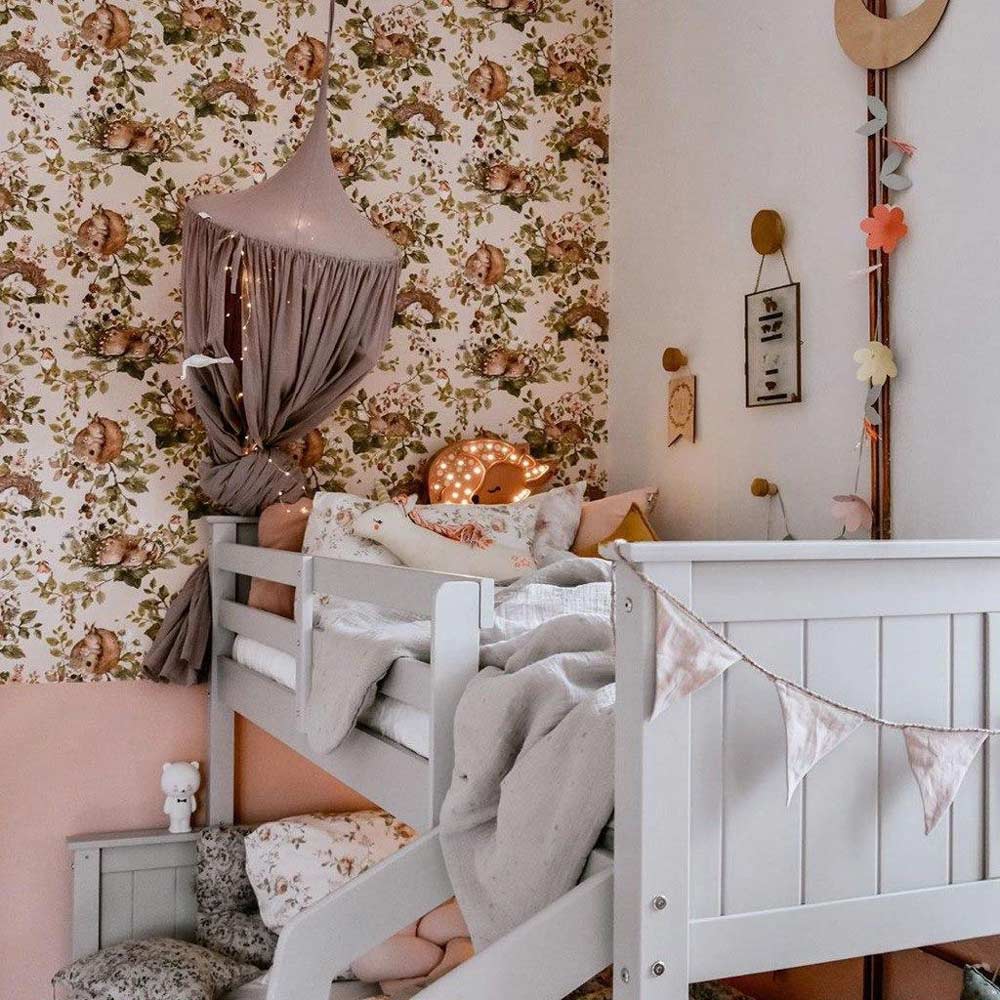 DEKORNIK-Papier Peint Pour Enfants Lumineux Petits Animaux Endormis