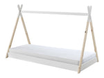 VIPACK-Lit TIPI 90x200cm Blanc + Matelas Basic Cool 10x90x200cm