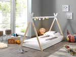 VIPACK-Lit TIPI 90x200cm Blanc + Matelas Basic Cool 10x90x200cm
