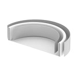 JUPIDUU-Piscine Jupiduu - Gris/Blanc - Trois Tailles Disponible