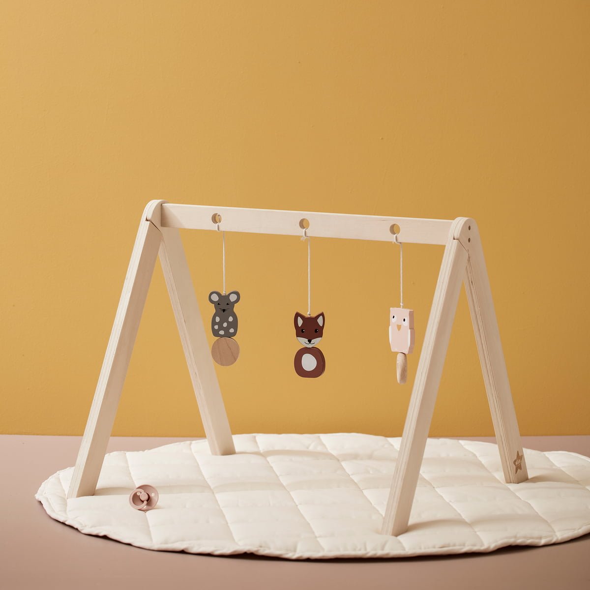 KID'S CONCEPT-Tapis de Jeu Rond – Blanc Cassé