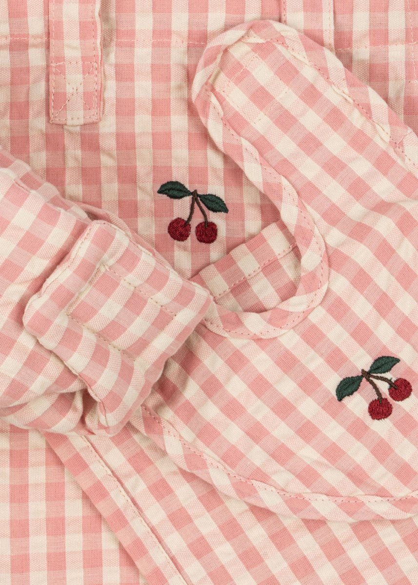 KONGES SLØJD-Ensemble De Chambre De Poupée - Carreaux Rose Poudre