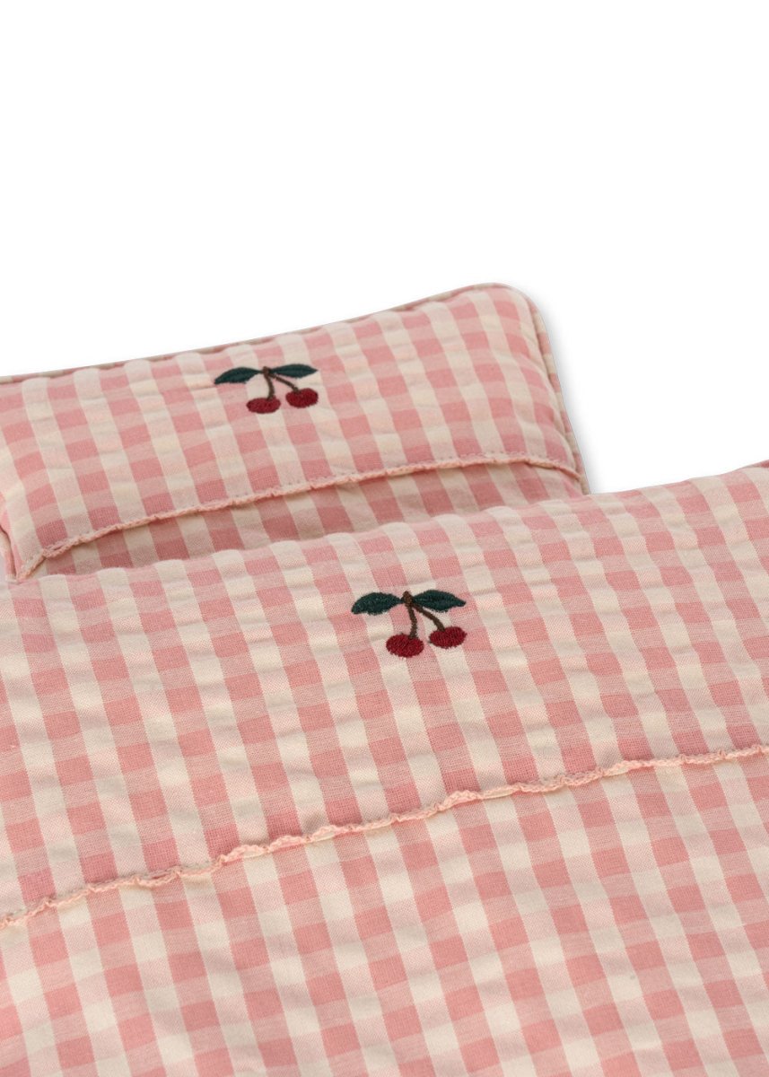 KONGES SLØJD-Literie De Poupée - Carreaux Rose Poudre