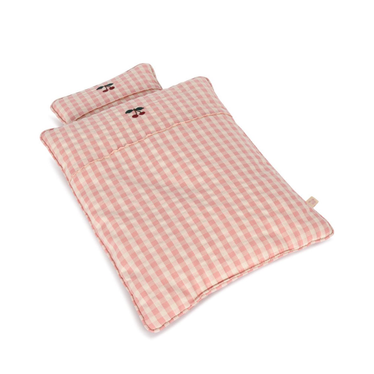 KONGES SLØJD-Literie De Poupée - Carreaux Rose Poudre