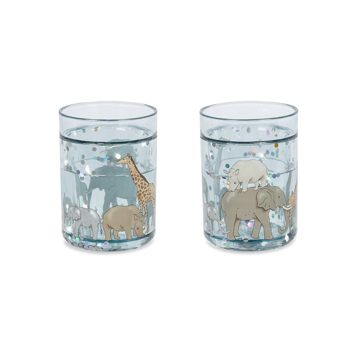 KONGES SLØJD-Paquet De 2 Gobelets À Paillettes - Safari