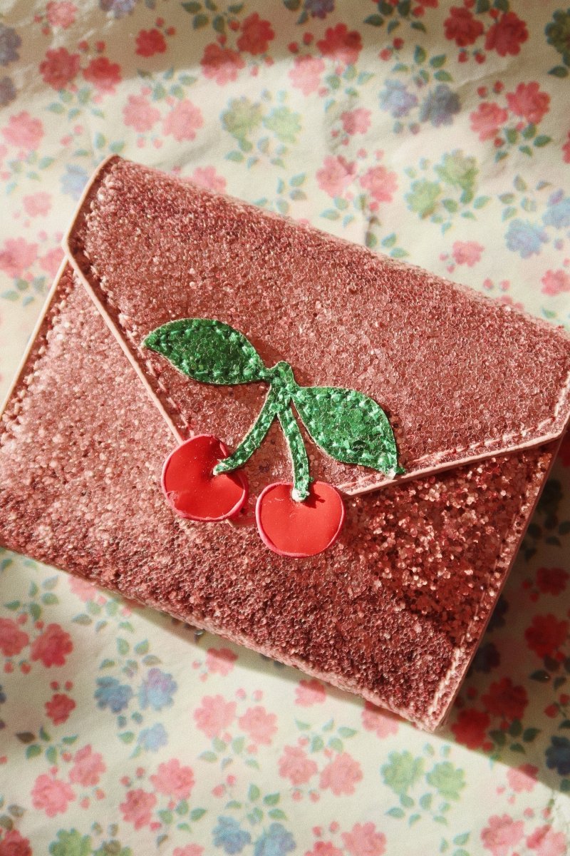 KONGES SLØJD-Portefeuille Lettre D'amour - Paillettes Rose