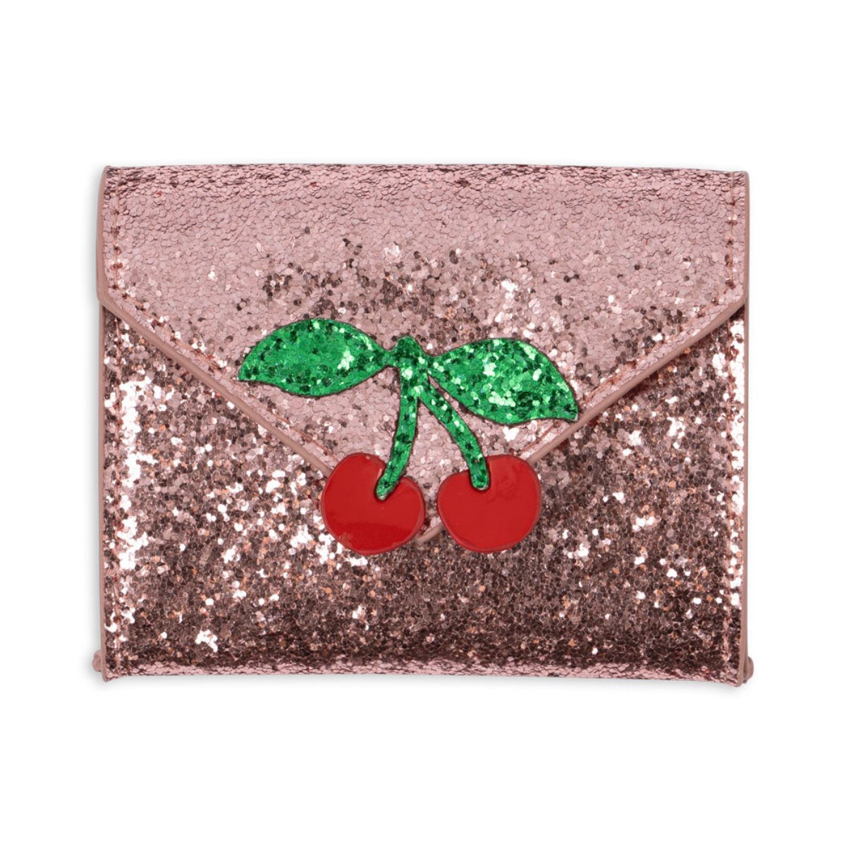 KONGES SLØJD-Portefeuille Lettre D'amour - Paillettes Rose