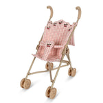 KONGES SLØJD-Poussette De Poupée - Carreaux Rose Poudre
