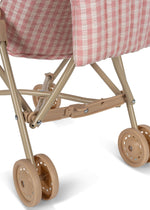 KONGES SLØJD-Poussette De Poupée - Carreaux Rose Poudre