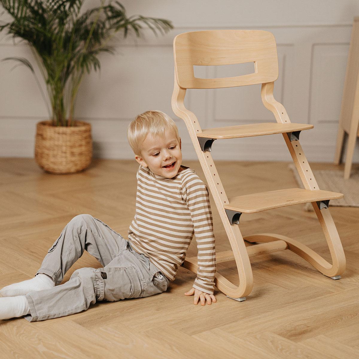 LEANDER-Chaise haute sans arceau Leander Louie™ Hêtre