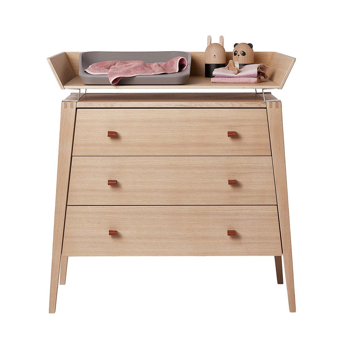 LEANDER-Commode 3 Tiroirs Linea, Chêne