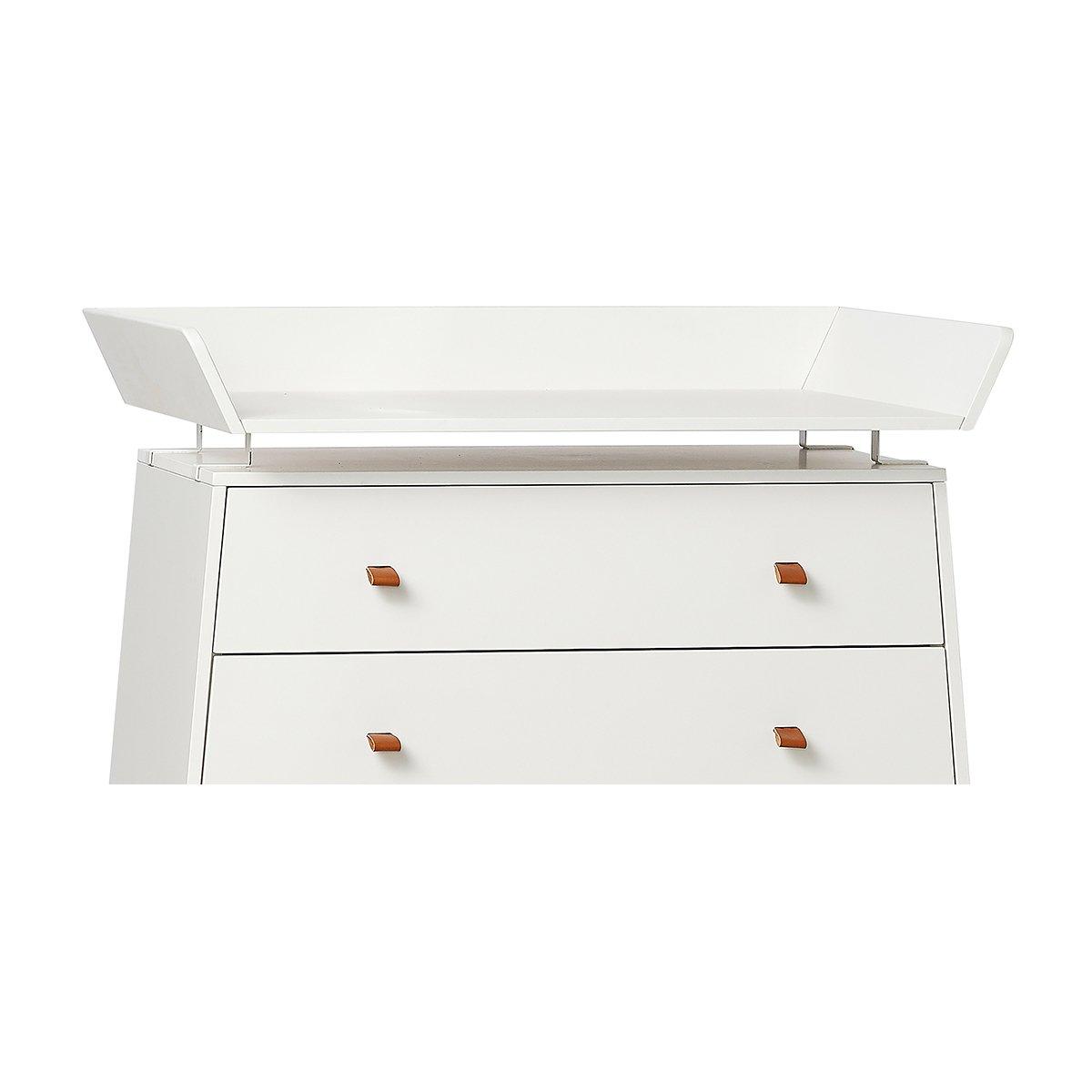 LEANDER-Commode 3 Tiroirs Luna™, Blanc/chêne