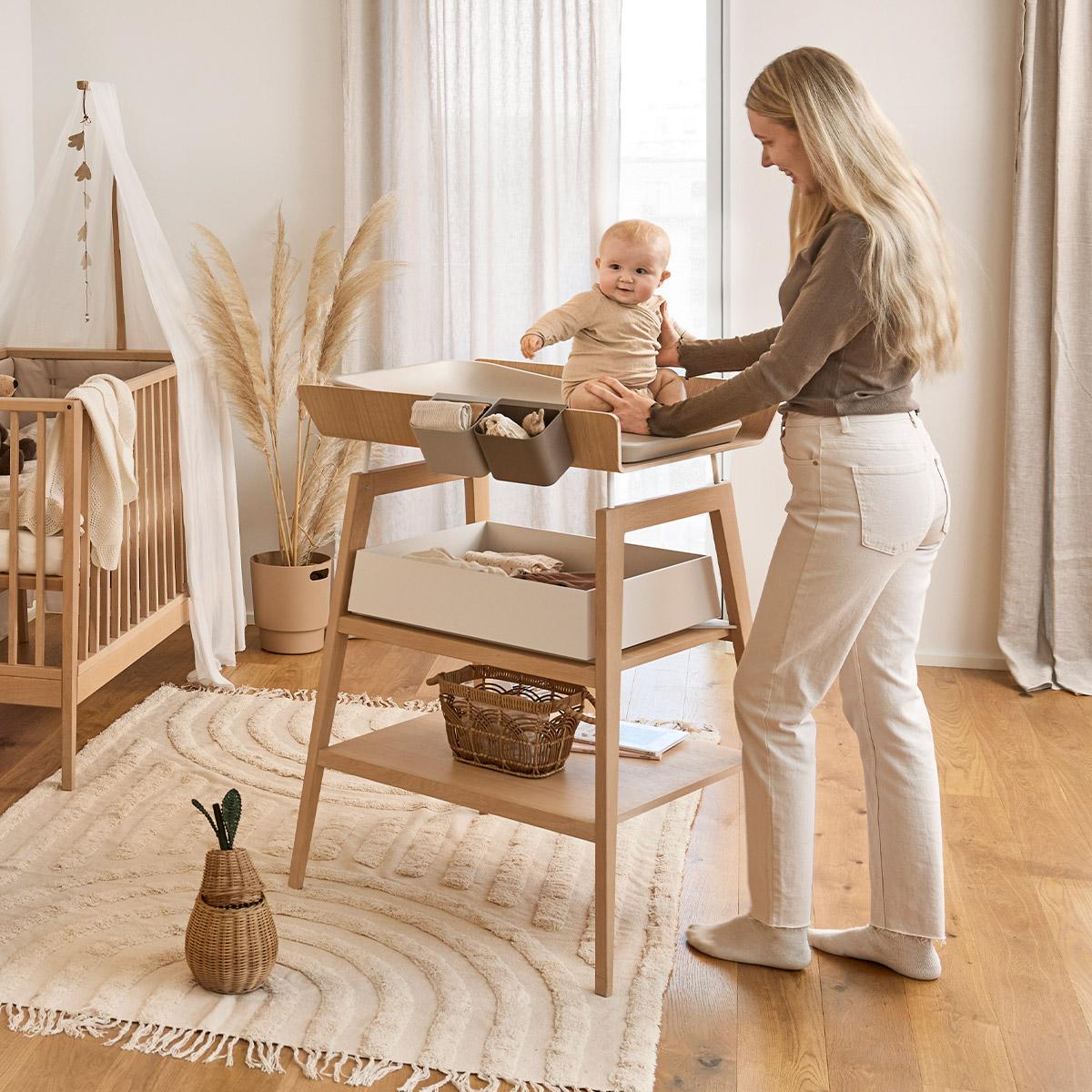 LEANDER-Table À Langer Linea Avec Matelas, Chêne