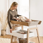 LEANDER-Table À Langer Linea Avec Matelas, Hêtre