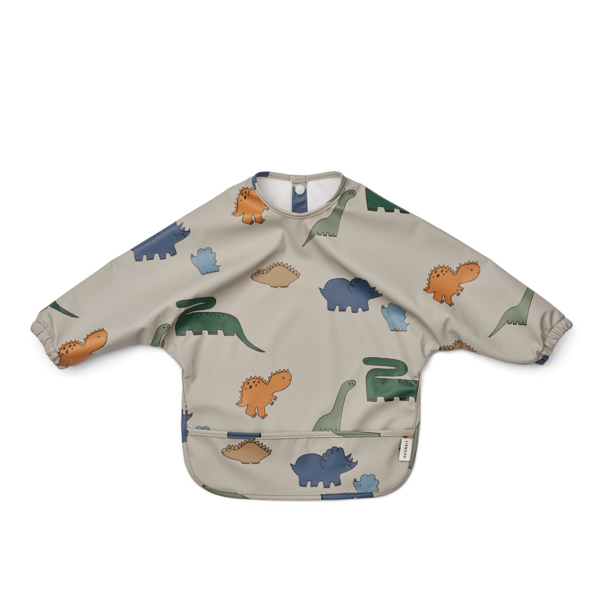 LIEWOOD-Bavoir Cape Imprimé Merle - Dinosaures / Brume