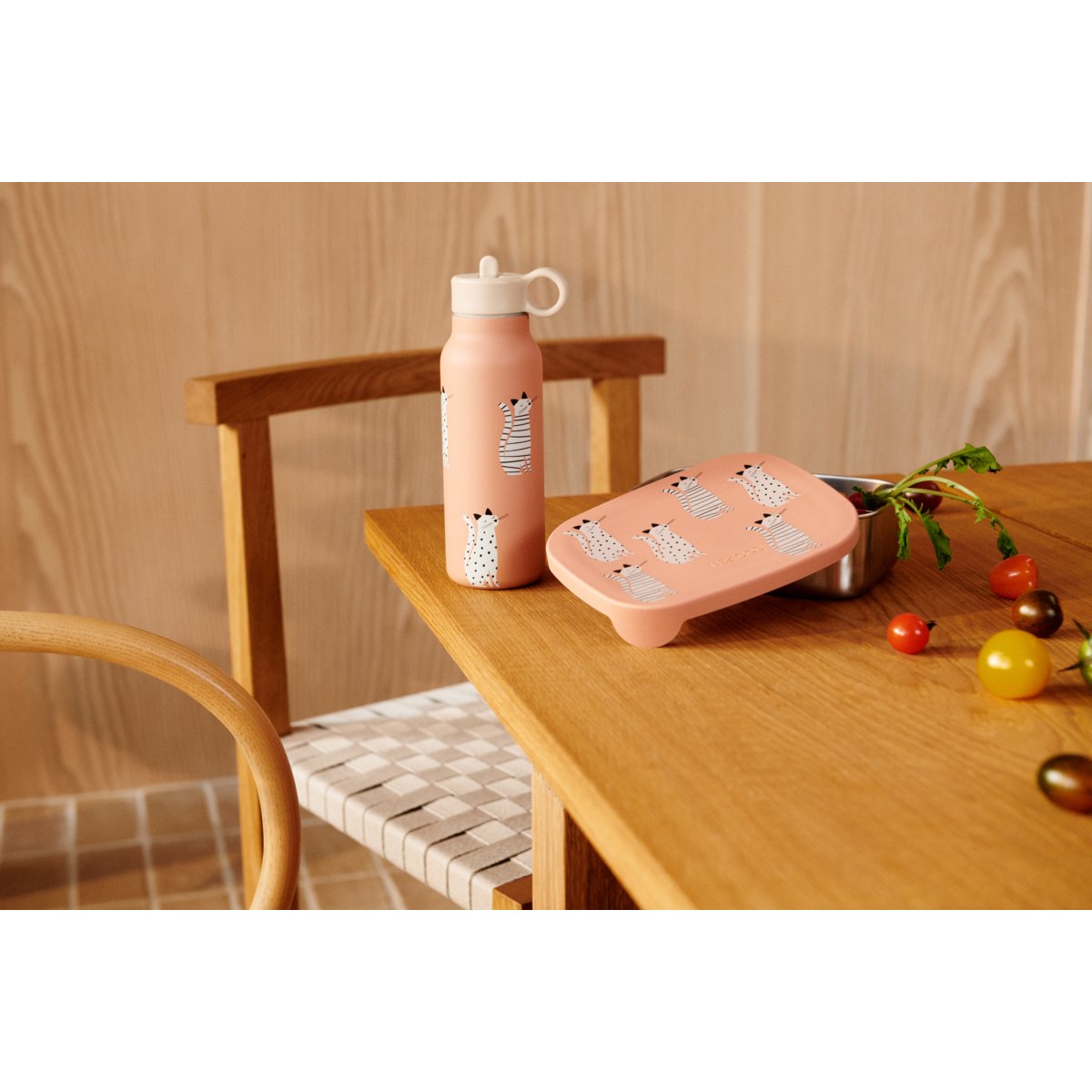 LIEWOOD-Gourde Falk 350 Ml - Chat / Tuscany Rose