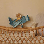 LITTLE LIGHTS-Veilleuse Little Lights - Avion avec Ours Pilote | Denim