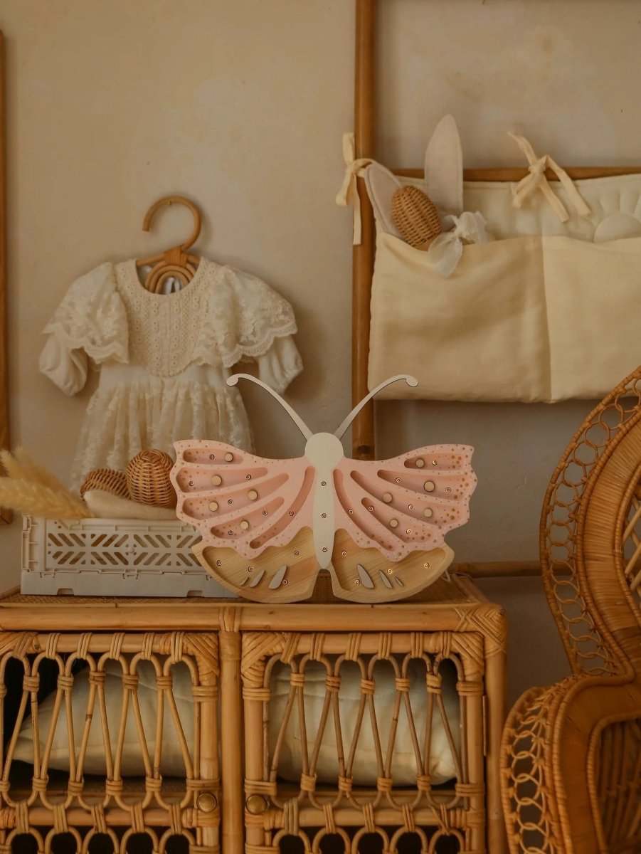 LITTLE LIGHTS-Veilleuse Little Lights - Papillon | Crème Fraise